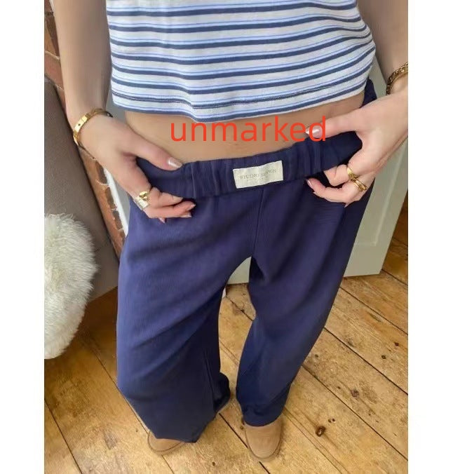 Fashion Y2K Striped Straight Trousers Summer Elastic High Waist Wide Leg Pants For Women What Else You Got?