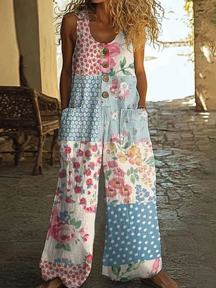 Womens Sleeveless Loose Pocketed Jumpsuit What Else You Got?