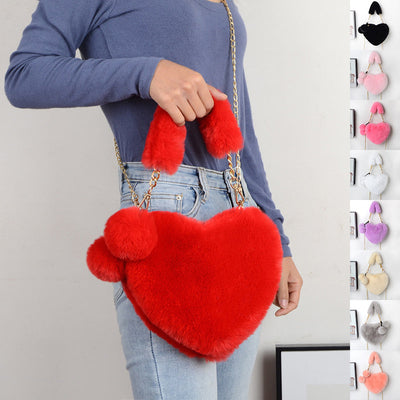 Heartwarming Love Bags Soft Plush Valentine's Handbag - Perfect for Women's Gifts
