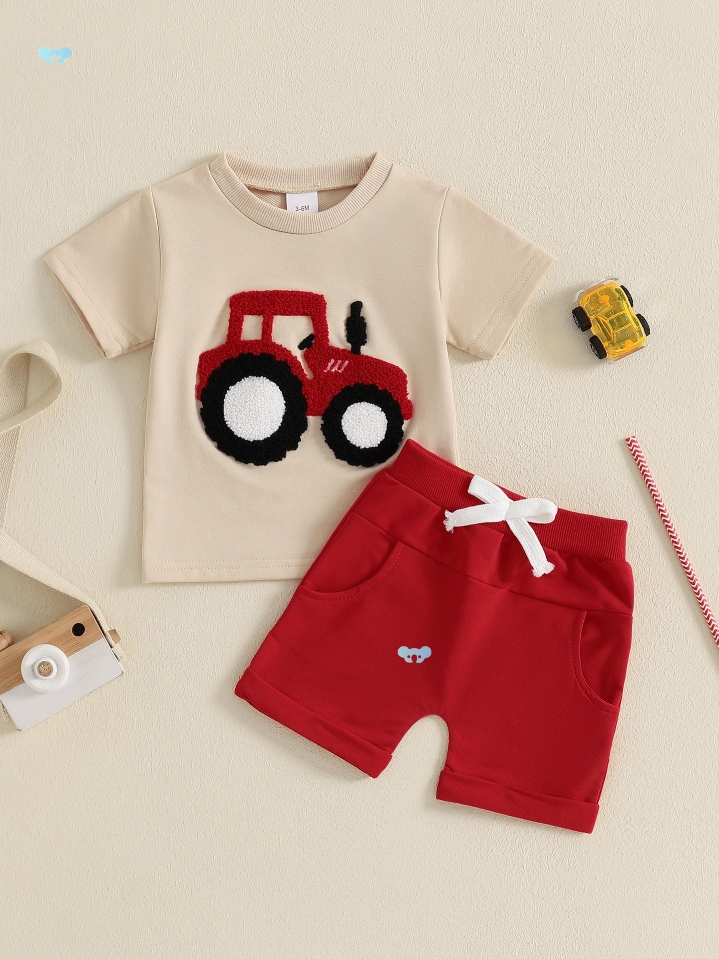 Toddler Boys Summer Outfits Truck Embroidered Round Neck What Else You Got?