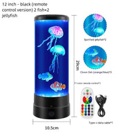 Glowing Jellyfish USB LED Night Light - Colorful Atmosphere Lamp for Home Decor