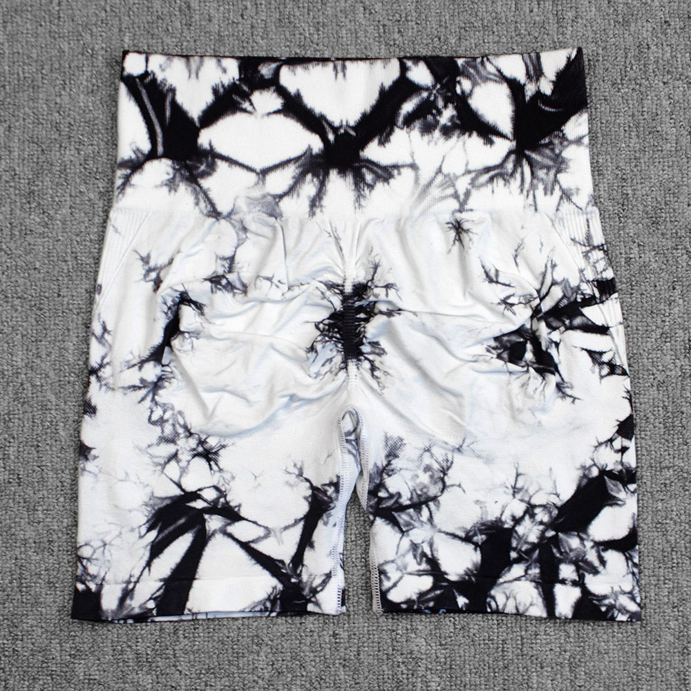 Tie-dye Printed Yoga Pants Summer Quick-drying Fitness Shorts Sexy High-waisted Hip-lifting Leggings Women Pants What Else You Got?