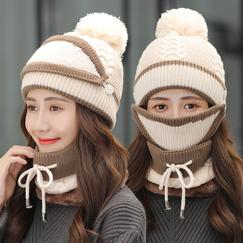 Winter Hat For Women 3pcs Knitted Beanie Hat Scarf Set Warm Hat What Else You Got?
