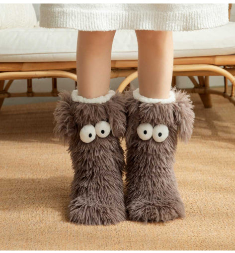 Thickened Plush Snow Socks – Fleece‑Lined Anti‑Slip Winter Warmers for Women (Cute Pet Design) What Else You Got?