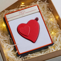 Heart-Shaped Dual-Flame USB Lighter – Windproof Rechargeable Gift for Him & Her