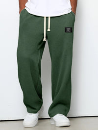 Cozy & Stylish Waffle Knit Men's Casual Pants with Drawstring & Pockets - Breathable, Loose Fit Trousers for All-Day Comfort