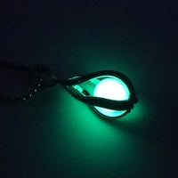 Glow-in-the-Dark Spiral Water Drop Necklace – Luminous Pendant for Women & Girls