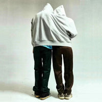 Couple Matching Hoodie Jumpsuit – Oversized Two-Person Set for Photos & Movie Nights