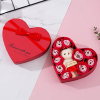 Heart-Shaped Rose Soap Flowers Gift Box – Perfect Valentine’s Day, Christmas, Mother’s Day & Birthday Gift