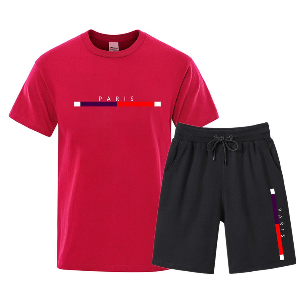 Men’s Cotton T‑Shirt & Shorts Set – Casual Printed Two‑Piece Outfit for Sports & Leisure (S–3XL) What Else You Got?