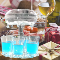 6-Shot Glass Dispenser – Party Drink Serving Stand with Glasses