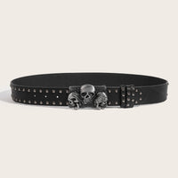 Punk & Hip-Hop Snap Button Leather Belt - Bold Christian Style for Men
