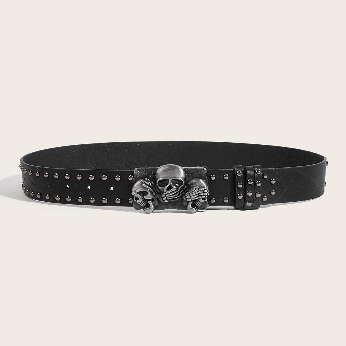 Men's Personality Skull Youth Belt Punk Snap Button Casual Belt What Else You Got?