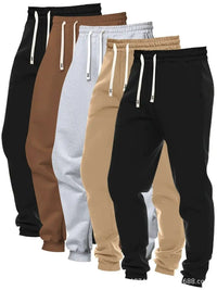 5-Pack Men’s Loose-Fit Solid Jogger Pants – Korean Style Casual Pants for Everyday Comfort