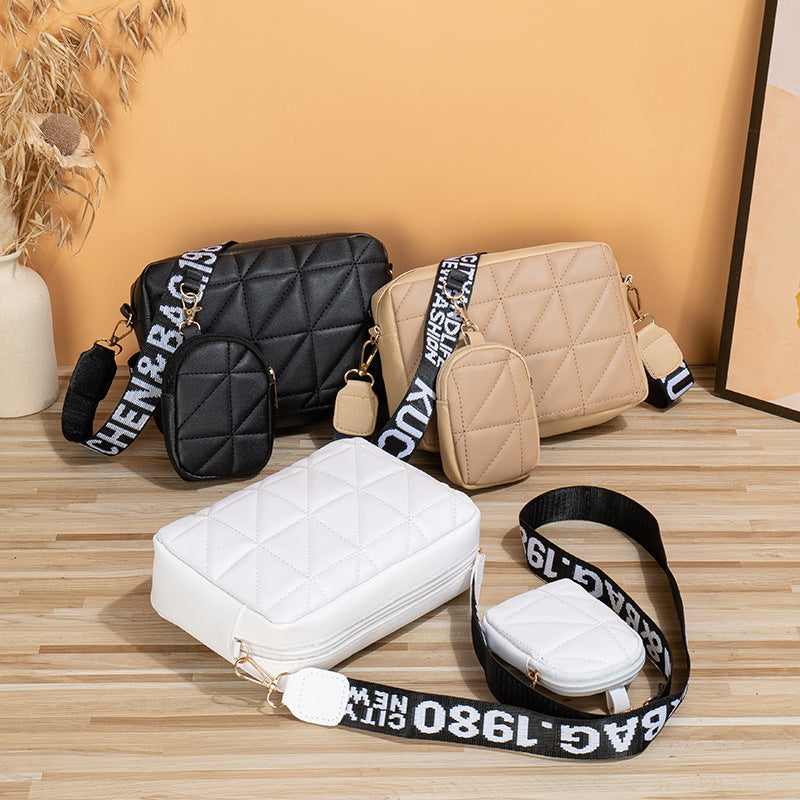 Two‑Piece PU Shoulder & Messenger Bag Set – Embroidered Crossbody with Mini Pouch What Else You Got?