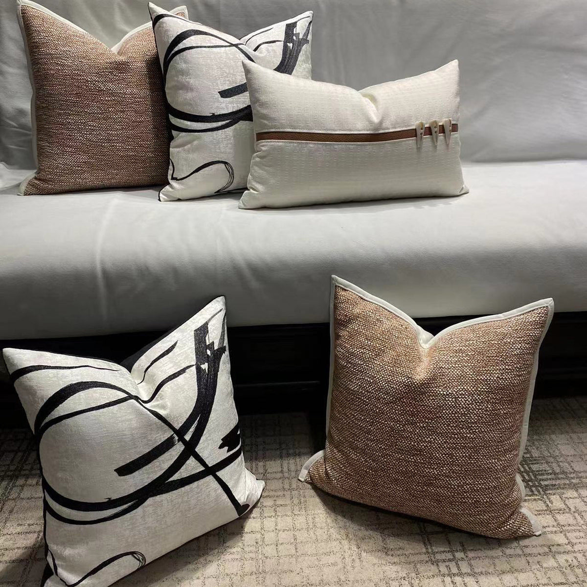 Cozy Tea Room Linen Pillow Covers – Nordic Throw Cushion Cases for Home Decor