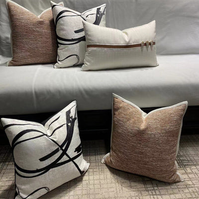 Cozy Tea Room Linen Pillow Covers – Nordic Throw Cushion Cases for Home Decor