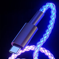 Vibrant RGB Charging Cable - Magic Color Gradient Tech Accessory