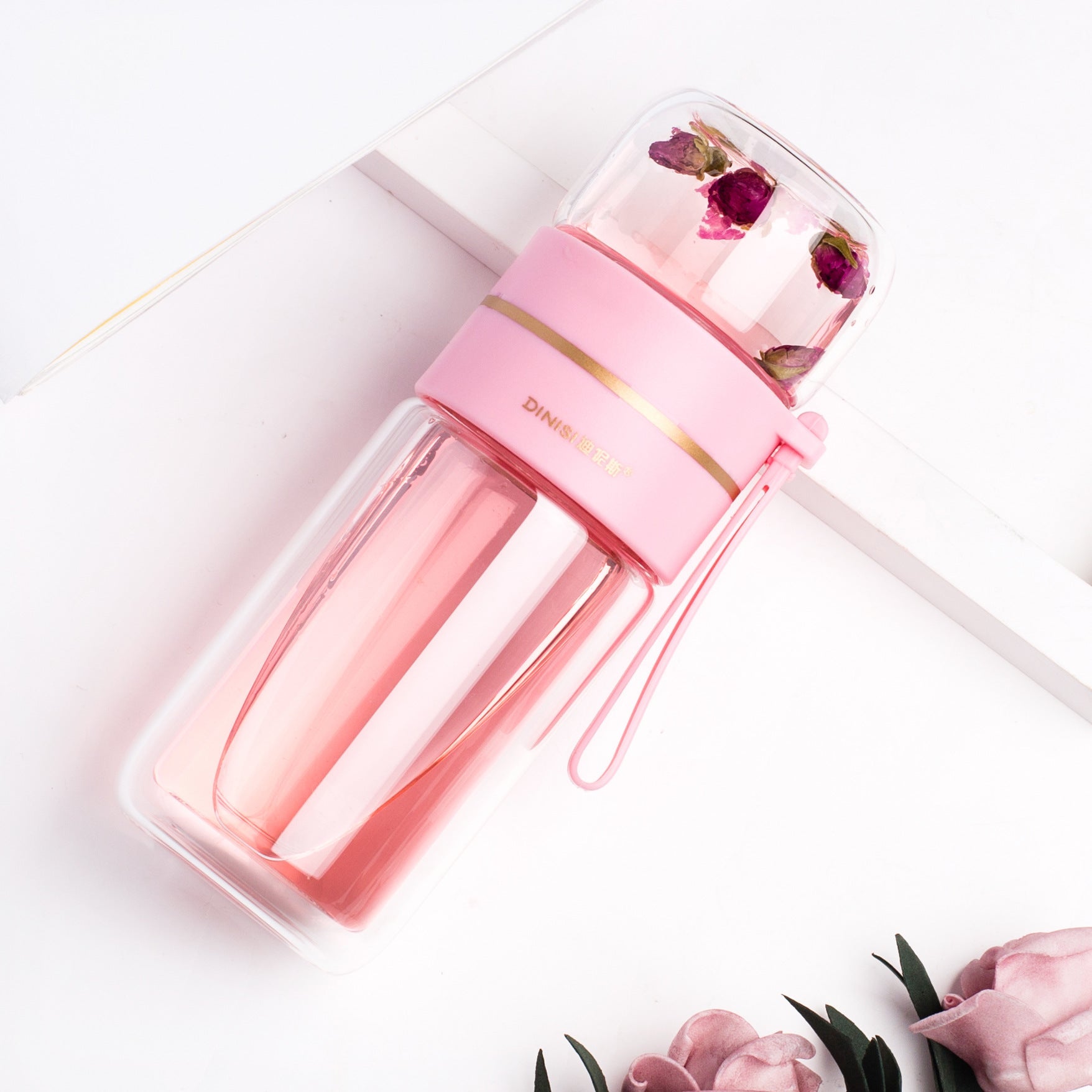 Glass Water Bottle With Tea Infuser Filter Tea Separation Double Wall Glass Bottle Leakproof Water Bottle What Else You Got?