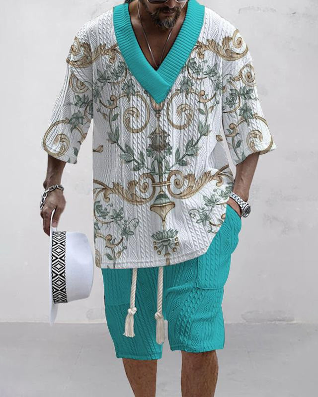 Loose Casual Short Sleeve Two‑Piece Suit – Summer Top & Shorts Set (Polyester, S–4XL) What Else You Got?