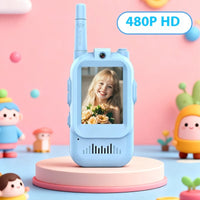 Kids’ Video Walkie-Talkie 2-Pack with Camera & Screen – Safe Rechargeable Intercom for Outdoor Play