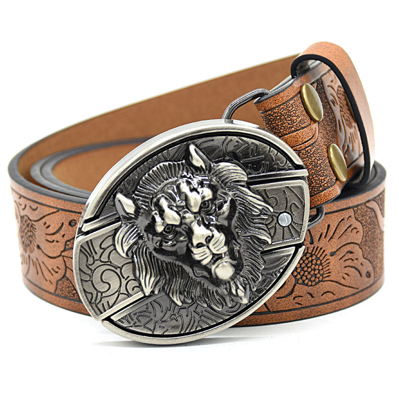 Personality Student Trendy Printing Engraving Smooth Buckle Knife Embossing Belt What Else You Got?