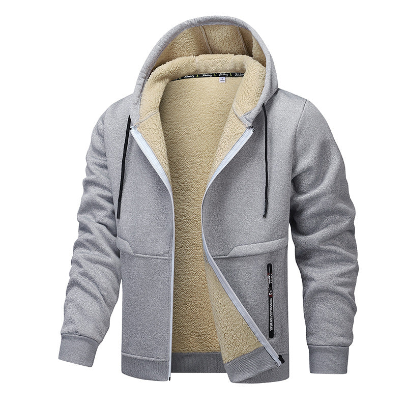 Casual Hoodies For Men Heavyweight Fleece Sweatshirt Winter Thick Sherpa Lined Hooded Zipper Jacket Thick Streetwear Coats What Else You Got?