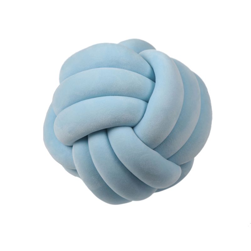 Knotted Plush Ball Design Round Throw Pillow What Else You Got?