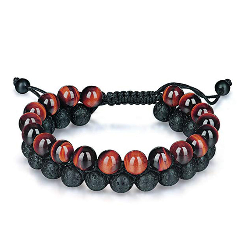 Tiger Eye Couple Bracelets – Matte Black Agate Beads What Else You Got?
