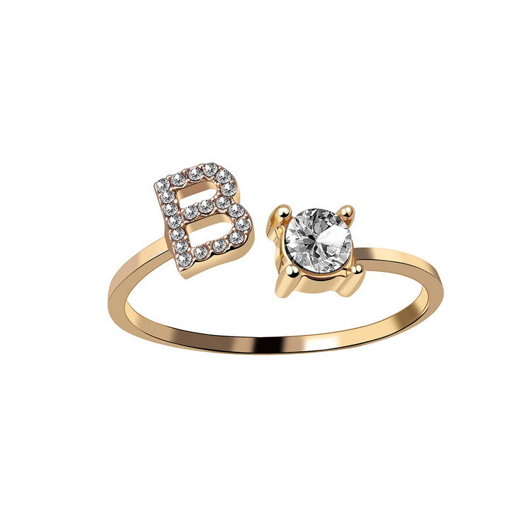 New Design Adjustable 26 Initial Letter Ring Fashion Jewelry For Women Simple Elegant Jewelry What Else You Got?