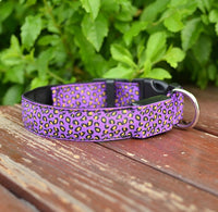 Glow-in-the-Dark LED Dog Collar - Safety Adjustable Nylon Leopard Pet Collar for Nighttime Walks