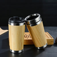 Bamboo Coffee Cup – Insulated Travel Mug with Leak-Proof Lid
