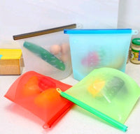 EcoFresh Silicone Vacuum Storage Bags - Keep Food Fresher Longer with Airtight Seal