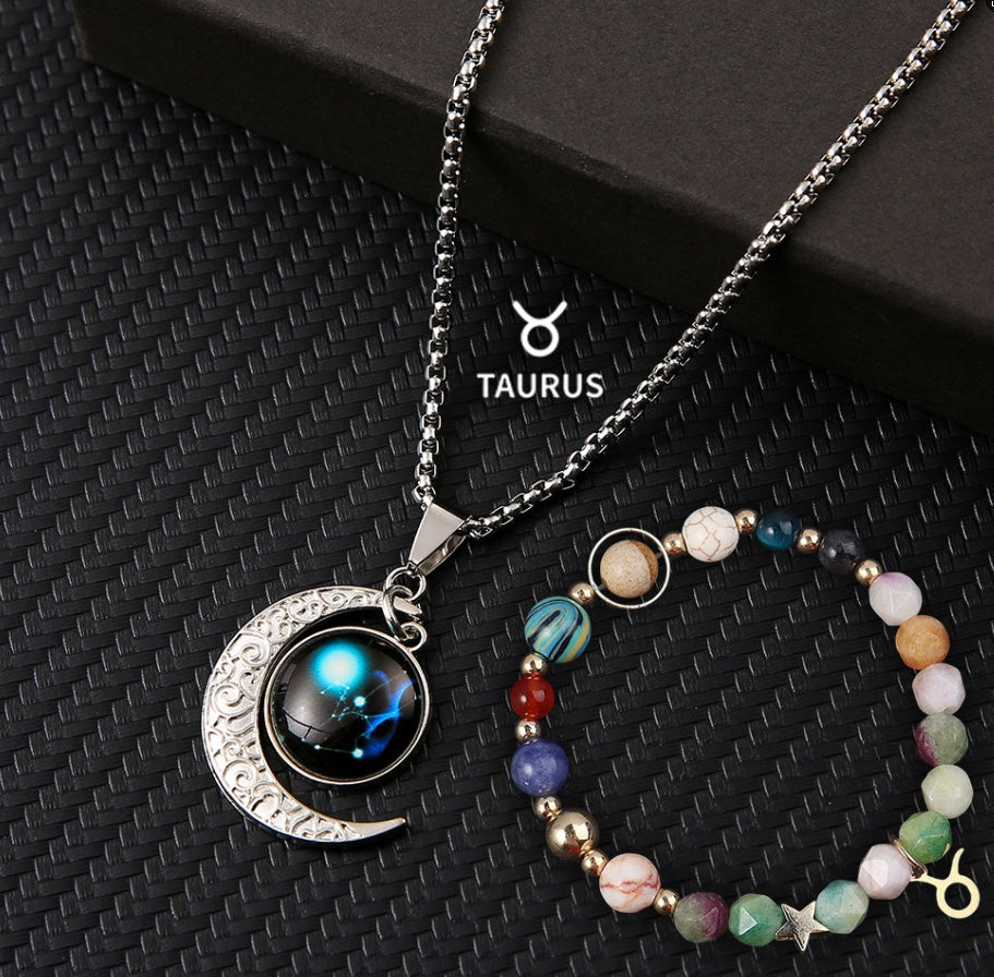 Natural Stone Necklace Set For The 12 Zodiac Signs What Else You Got?