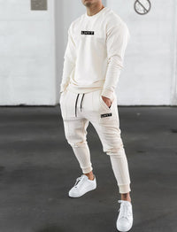 Men's Winter Sweatpants – Black Casual Sports Joggers with Graphic Print