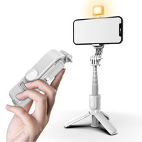 Extendable Phone Tripod Stand – 680 mm Aluminum Selfie Stick with Bluetooth & LED Light