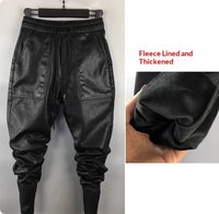 Heated Winter Motorcycle Leather Pants - Fleece-Lined, Windproof & Thickened for Ultimate Warmth & Protection