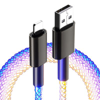 Vibrant RGB Charging Cable - Magic Color Gradient Tech Accessory