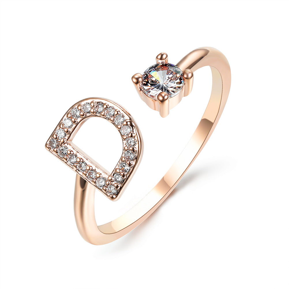 New Design Adjustable 26 Initial Letter Ring Fashion Jewelry For Women Simple Elegant Jewelry What Else You Got?