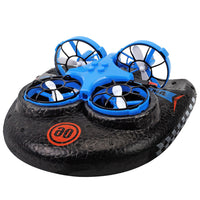 3-in-1 RC Boat, Drone & Hovercraft Toy - Land, Air & Water Adventure with 6-Minute Flight Time