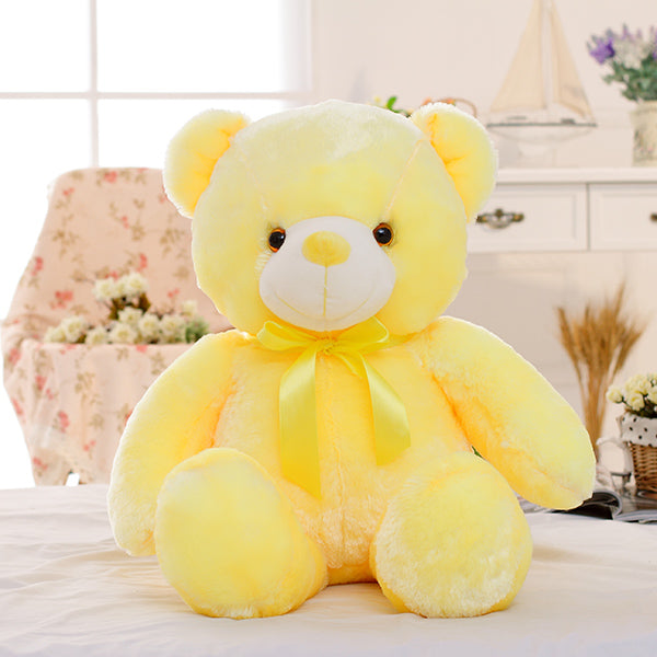 Creative Light Up LED Teddy Bear Stuffed Animals Plush Toy Colorful Glowing Christmas Gift For Kids Pillow What Else You Got?