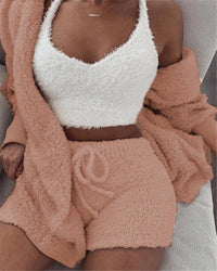 Heavenly Comfort 3-Piece Velvet Lounge Set – Soft & Stylish for Cozy Days