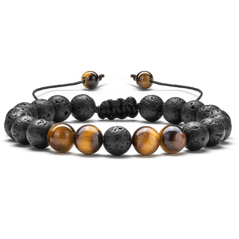 Tiger Eye Couple Bracelets – Matte Black Agate Beads What Else You Got?
