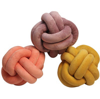 Cozy Knotted Plush Ball Throw Pillow - Soft & Cuddly Decor for Home