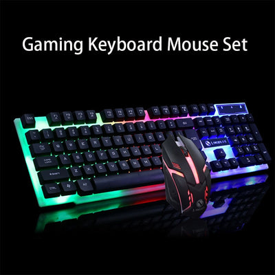 Glowing RGB Gaming Keyboard & Mouse Set
