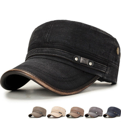 Stylish Middle-Aged Christian Flat Cap - Sun Protection & Comfort - Adjustable Size