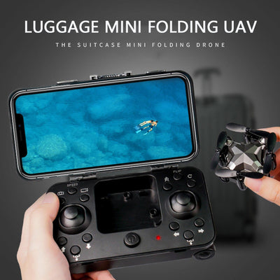 Foldable Mini Drone with Luggage Storage - Kids' Aerial Photography Toy with Gesture Control & HD Camera