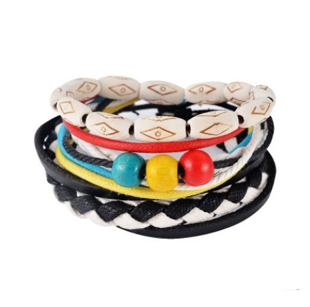 Hand‑Woven Leather Multilayer Bracelet – Vintage Punk Wrap Beads for Men & Women What Else You Got?