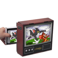 Vintage DIY Smartphone Projector - Magnify Your Screen 2X with Retro TV Design