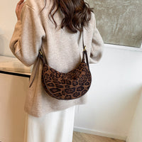 Leopard Print Crossbody Bag – Soft Oxford Dumpling Shoulder Purse